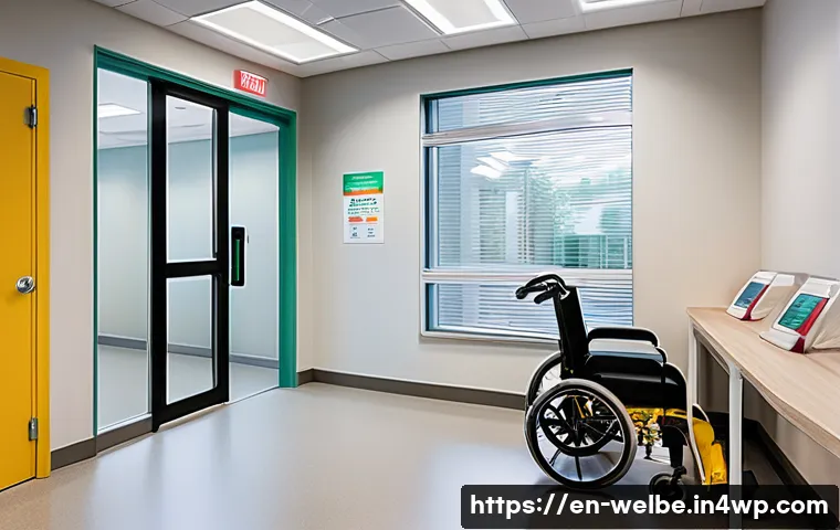 웰니스 사무실 내 안전 및 법적 요구사항 - A modern wellness office interior showcasing an optimized layout for emergency accessibility: wide, ...